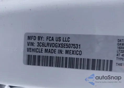 2025 Ram Promaster 2500 Tradesman High Roof 159 Wb W/Pass Seat from USA, damaged, VIN 3C6LRVDGXSE507531